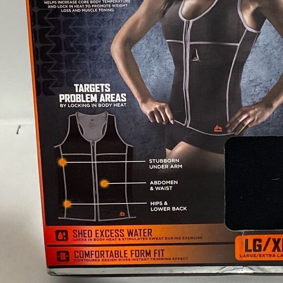 RBX X Heat Women's Black Weight Loss W/ Racerback Workout Vest Size Large/XL NWT - Picture 3 of 12
